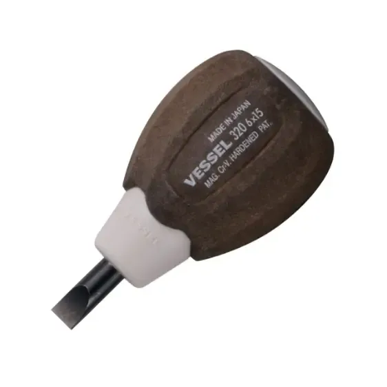 پیچ گوشتی مشتی تخت دسته وود کمپو از برند VESSEL (6 x 15 mm)