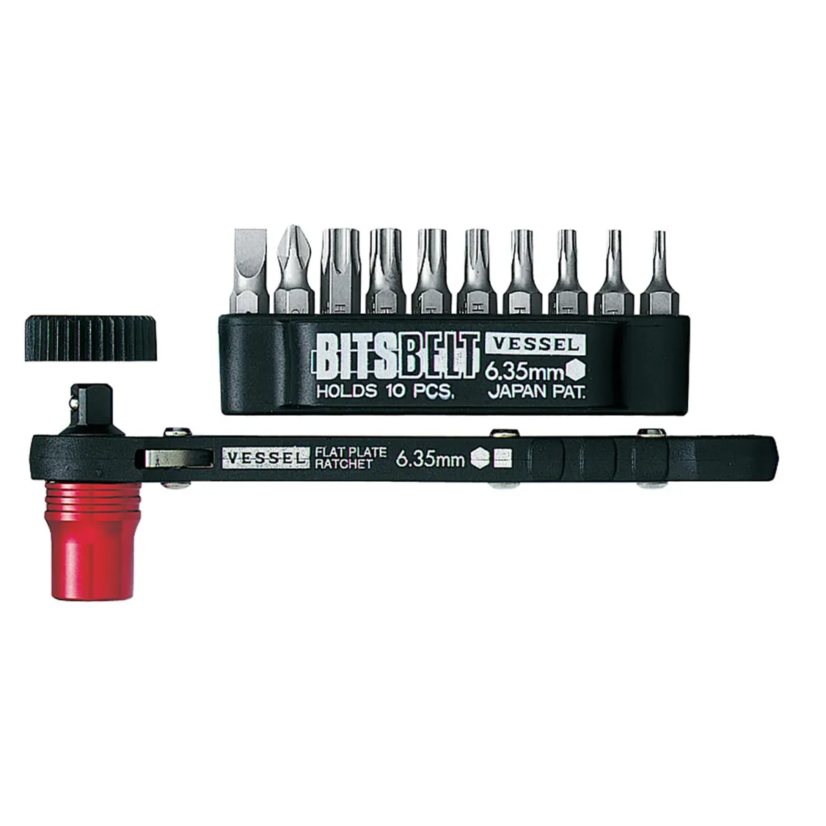 آچار جغجغه بیت خور کتابی مگنت دار TORX (10 بیت) از برند VESSEL ژاپن4800