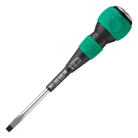 پیچ گوشتی بالگریپ چکش خور ضد لغزش تخت برند VESSEL (100 میلیمتر)