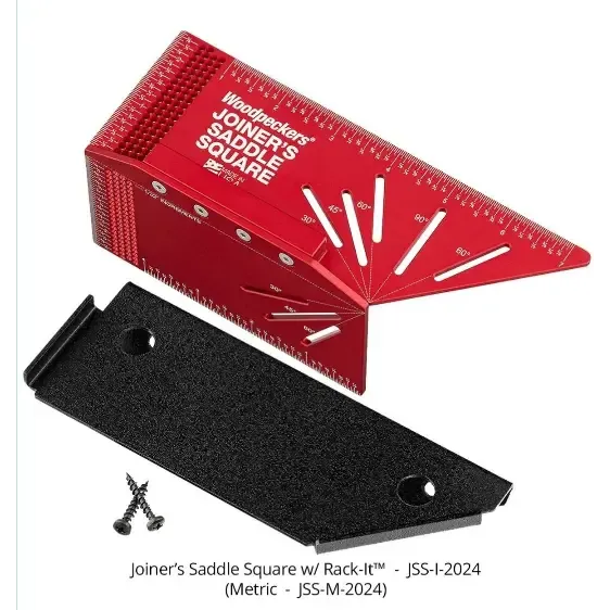 گونیا زین‌نجاری Woodpeckers مدل JSS-M-2024-WH همراه با Rack-It - متریک