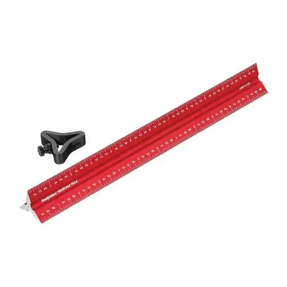 خط‌کش چندمنظوره Woodpeckers مدل HXSCL-12-WH همراه با استاپ ،300 میلی‌متر